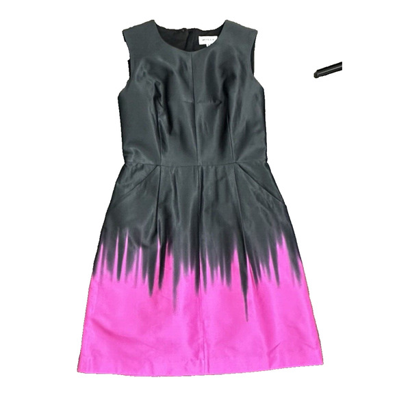 MILLY OMBRE PINK "COCO"‎ SHORT DRESS GLAM SATIN SZ 2 - Picture 2 of 6